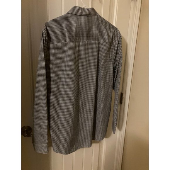 Kenneth Cole Unlisted Men's Dress Shirt Button Down L 16 34/35 Blue Checks - Picture 2 of 3